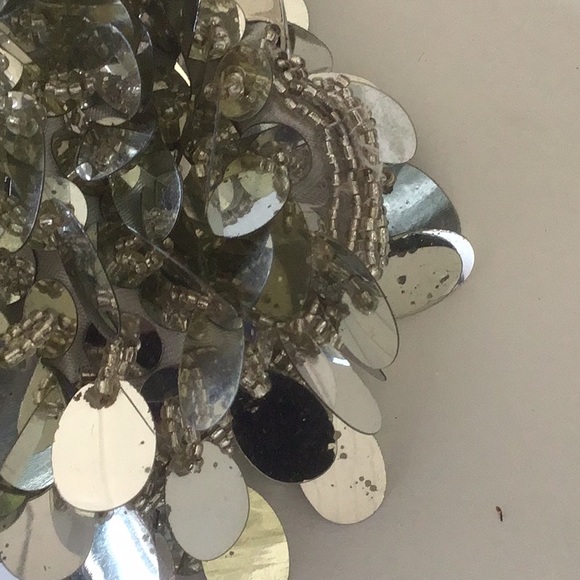 SILVER PAILETTE EVENING BAG. - Picture 5 of 13